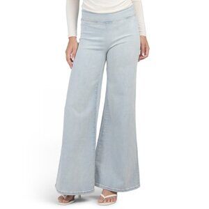 DRIFTWOOD JEANS Light Wash Pull On Wide Leg X Himalaya Jeans